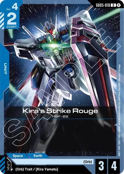 kiras strike rouge GD05-010 Freedom Ascension Gundam card