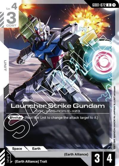 Launcher Strike Gundam GD01-072 Newtype Rising Gundam card
