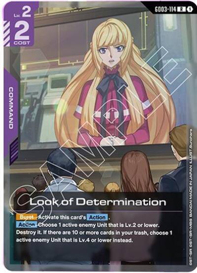 Look of Determination GD03-114 Starter Deck 06: Clan Unity Gundam card
