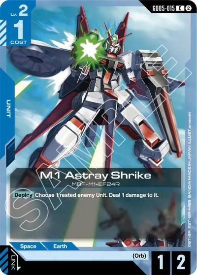 m1 astray shrike GD05-015 Freedom Ascension Gundam card