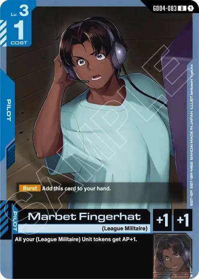 marbet fingerhat GD04-083 Phantom Aria Gundam card