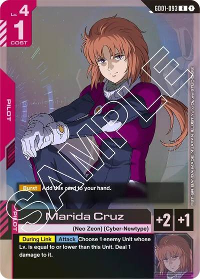 Marida Cruz GD01-093 Newtype Rising Gundam card