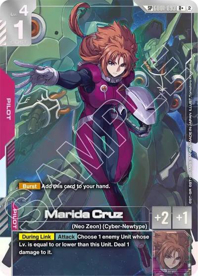 marida cruz rplus sp GD01-093 Freedom Ascension Gundam card