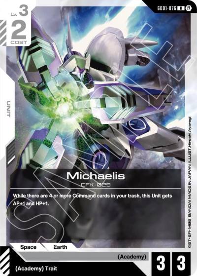 Michaelis GD01-076 Edition Beta Gundam card