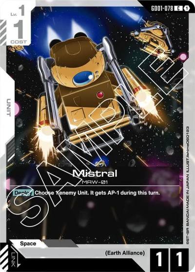 Mistral GD01-078 Newtype Rising Gundam card