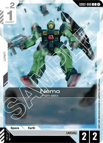 Nemo GD02-080 Dual Impact Gundam card