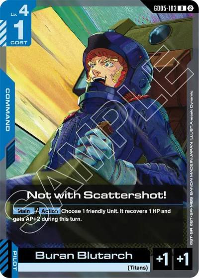 not with scattershot GD05-103 Freedom Ascension Gundam card