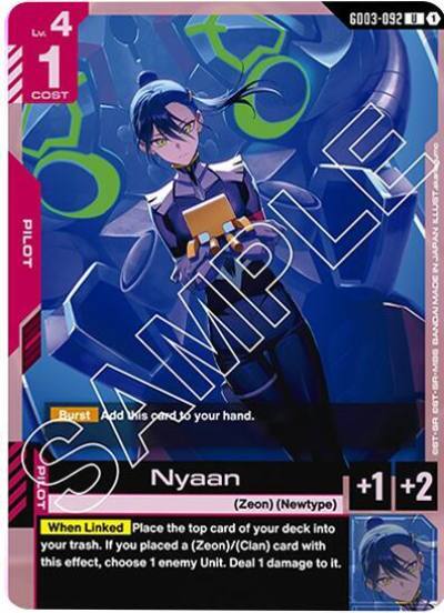 Nyaan GD03-092 Starter Deck 06: Clan Unity Gundam card