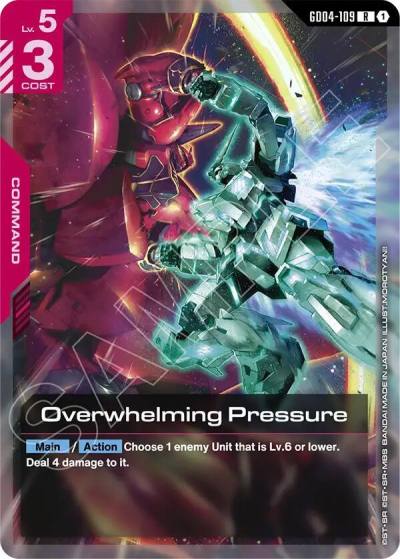 overwhelming pressure GD04-109 Phantom Aria Gundam card