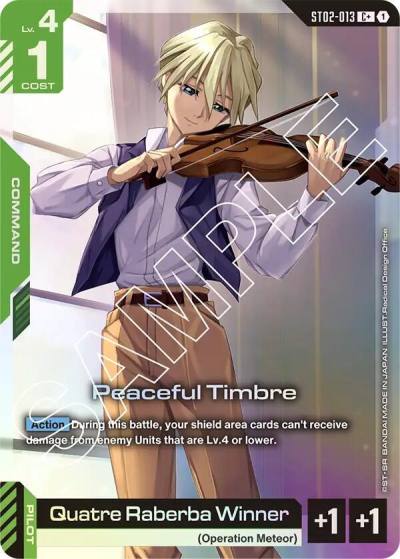 Peaceful Timbre (C+) ST02-013 Starter Deck 02: Wings of Advance Gundam card