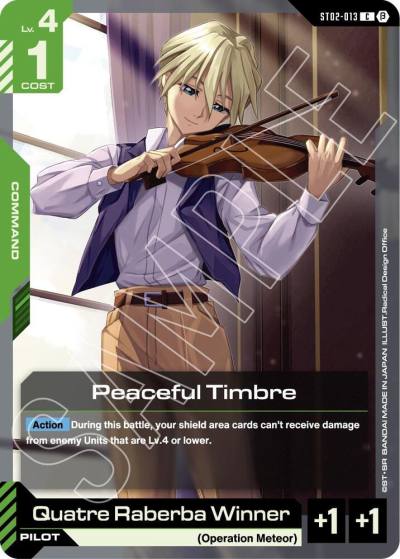 Peaceful Timbre ST02-013 Edition Beta Gundam card