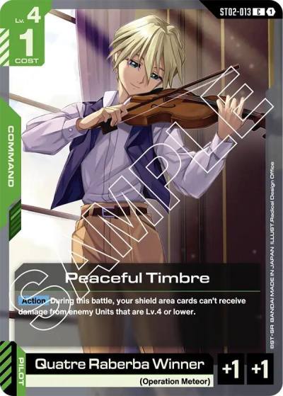 Peaceful Timbre ST02-013 Starter Deck 02: Wings of Advance Gundam card