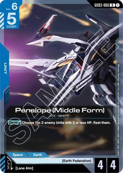 Penelope (Middle Form) GD03-006 Starter Deck 06: Clan Unity Gundam card