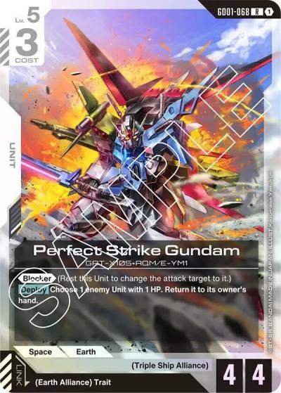 Perfect Strike Gundam GD01-068 Newtype Rising Gundam card