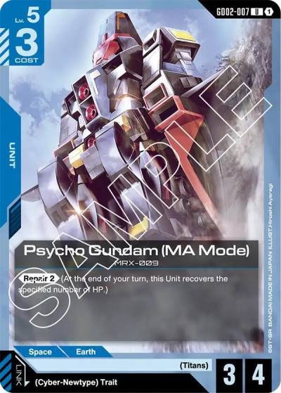 Psycho Gundam (MA Mode) GD02-007 Dual Impact Gundam card