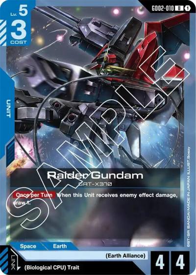 Raider Gundam GD02-010 Dual Impact Gundam card