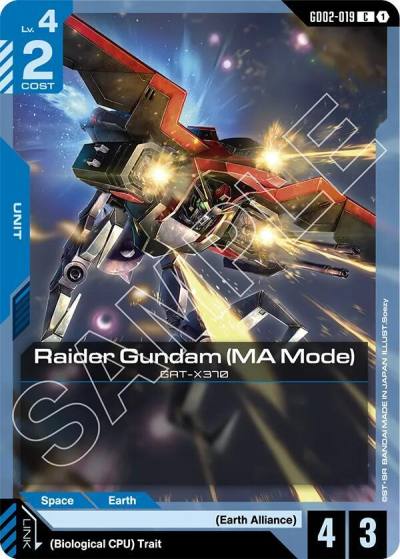 Raider Gundam (MA Mode) GD02-019 Dual Impact Gundam card