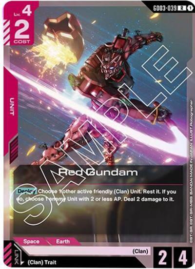Red Gundam GD03-039 Starter Deck 06: Clan Unity Gundam card
