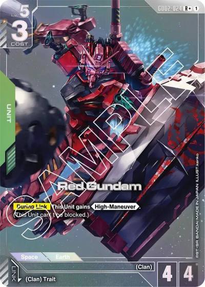 Red Gundam (R+) GD02-024 Dual Impact Gundam card