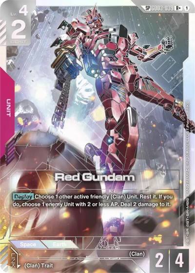 red gundam sp rplus GD03-039 Phantom Aria Gundam card