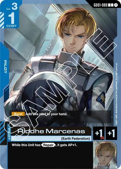 Riddhe Marcenas GD01-089 Newtype Rising Gundam card