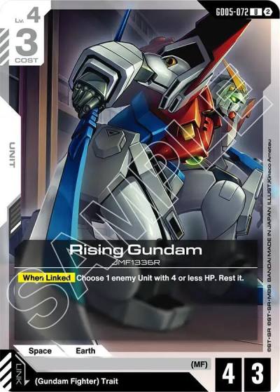 rising gundam GD05-072 Freedom Ascension Gundam card