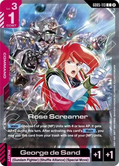 rose screamer GD05-113 Freedom Ascension Gundam card