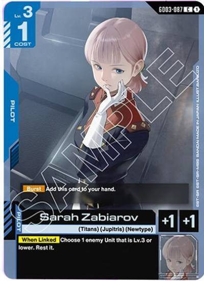 Sarah Zabiarov GD03-087 Starter Deck 06: Clan Unity Gundam card