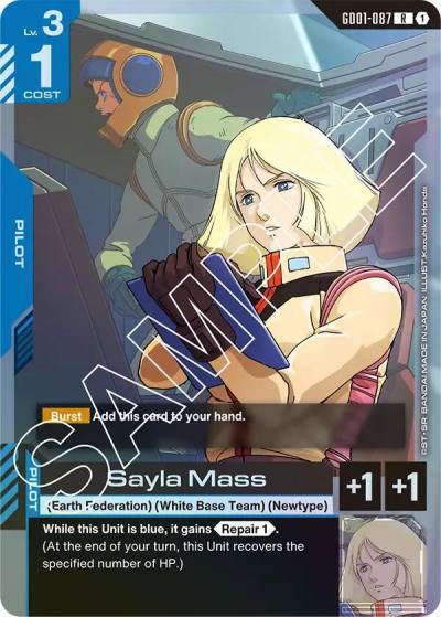 Sayla Mass GD01-087 Newtype Rising Gundam card