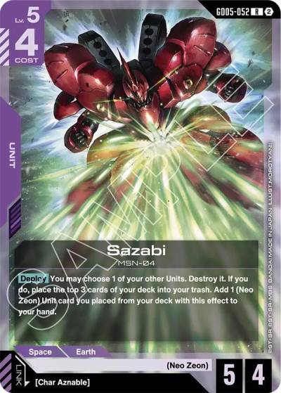 sazabi GD05-052 Freedom Ascension Gundam card