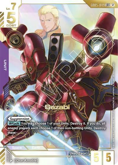 sazabi lrplusplus GD05-049 Freedom Ascension Gundam card