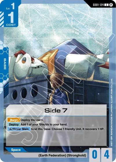 Side 7 GD01-124 Edition Beta Gundam card