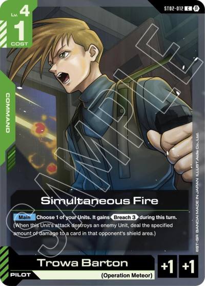 Simultaneous Fire ST02-012 Edition Beta Gundam card
