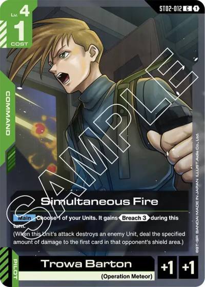 Simultaneous Fire ST02-012 Starter Deck 02: Wings of Advance Gundam card