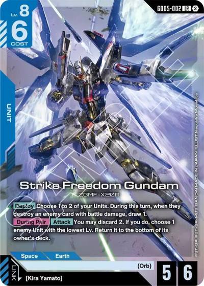 strike freedom gundam GD05-002 Freedom Ascension Gundam card