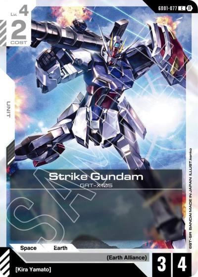 Strike Gundam (GD01-077) GD01-077 Edition Beta Gundam card