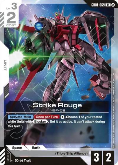 strike rouge GD01-069 Deck Build Box Freedom Ascension Gundam card