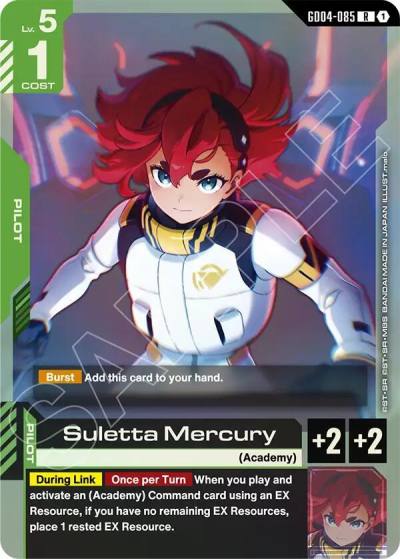 suletta mercury GD04-085 Phantom Aria Gundam card