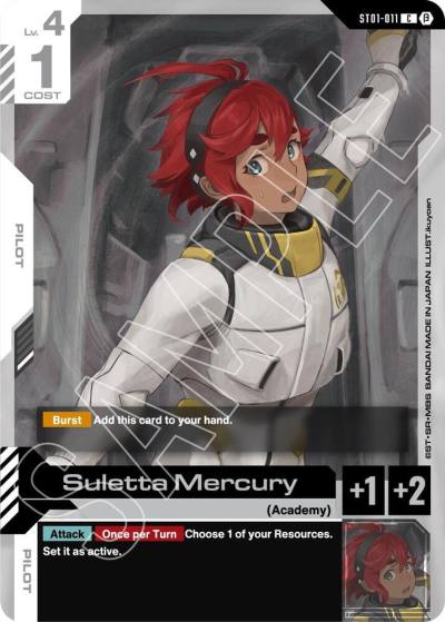 Suletta Mercury ST01-011 Edition Beta Gundam card