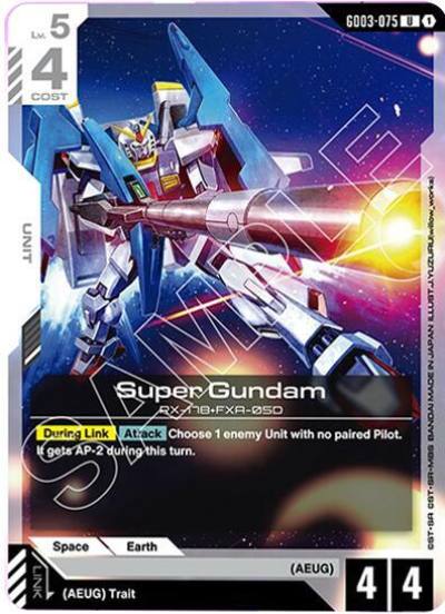 Super Gundam GD03-075 Starter Deck 06: Clan Unity Gundam card