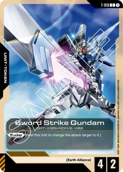 Sword Strike Gundam (T-010) Token T-010 Newtype Rising Gundam card