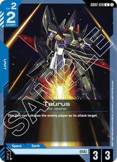 Taurus GD02-018 Dual Impact Gundam card