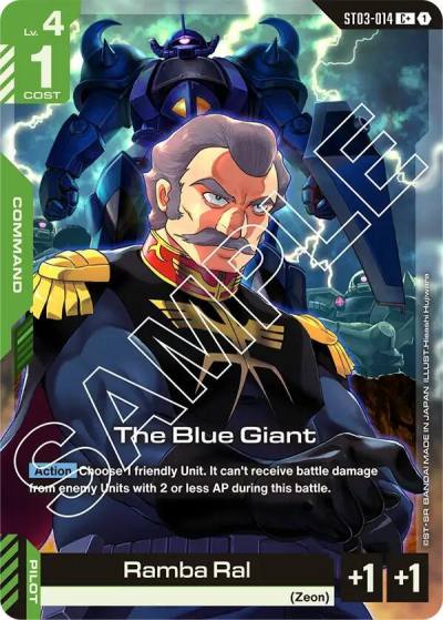 The Blue Giant (C+) ST03-014 Starter Deck 03: Zeon's Rush Gundam card