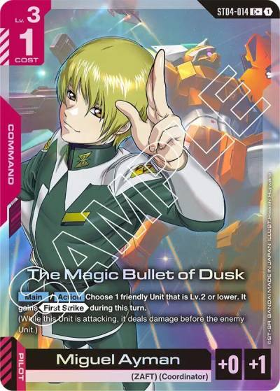 The Magic Bullet of Dusk (C+) ST04-014 Starter Deck 04: SEED Strike Gundam card