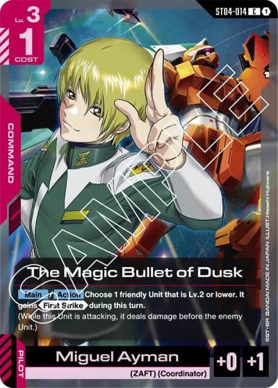 The Magic Bullet of Dusk ST04-014 Starter Deck 04: SEED Strike Gundam card