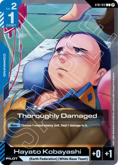Thoroughly Damaged ST01-012 Edition Beta Gundam card