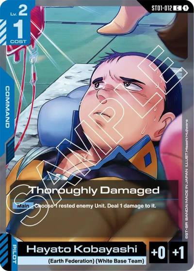 Thoroughly Damaged ST01-012 Starter Deck 01: Heroic Beginnings Gundam card