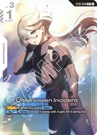 Unforeseen Incident (C+) ST01-014 Starter Deck 01: Heroic Beginnings Gundam card