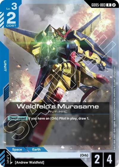 waldfelds murasame GD05-003 Freedom Ascension Gundam card