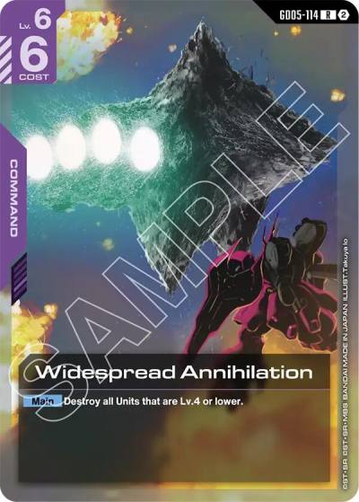 widespread annihilation GD05-114 Freedom Ascension Gundam card